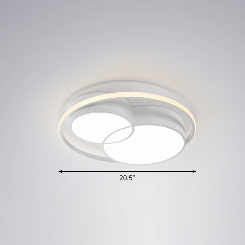 Ultrathin Led Flush Mount Bedroom Ceiling Fixture - Acrylic & Contemporary Lighting White / Round