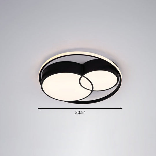 Ultrathin LED Flush Mount Bedroom Ceiling Fixture - Acrylic & Contemporary Lighting