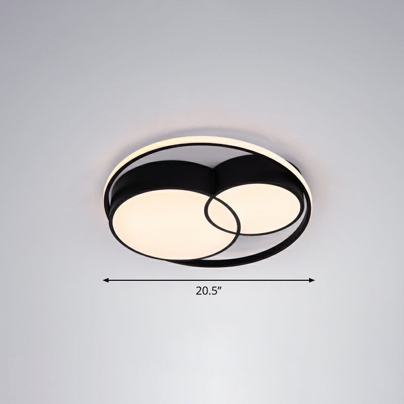 Ultrathin Led Flush Mount Bedroom Ceiling Fixture - Acrylic & Contemporary Lighting Black / Remote