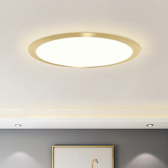 Minimalist Flat LED Flush Mount Ceiling Light for Bedroom - Acrylic Fixture