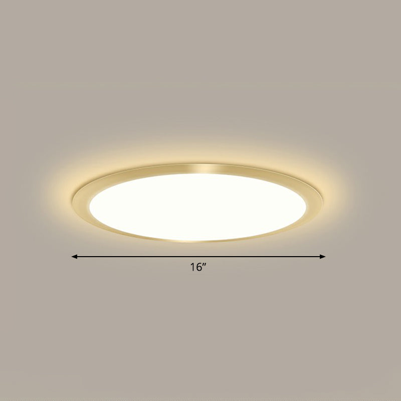 Plafonnier LED plat minimaliste à encastrer pour chambre à coucher - Luminaire en acrylique