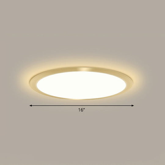 Plafonnier LED plat minimaliste à encastrer pour chambre à coucher - Luminaire en acrylique