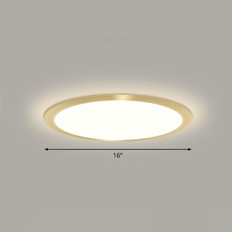 Minimalist Flat LED Flush Mount Ceiling Light for Bedroom - Acrylic Fixture