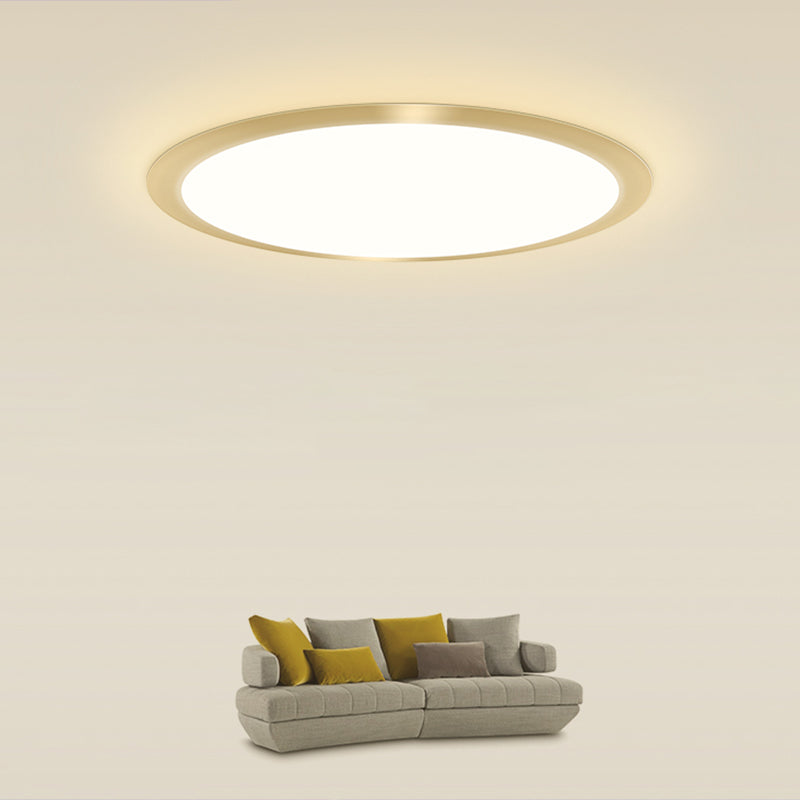 Minimalist Flat LED Flush Mount Ceiling Light for Bedroom - Acrylic Fixture