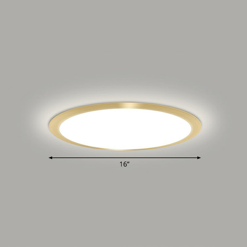 Minimalist Flat LED Flush Mount Ceiling Light for Bedroom - Acrylic Fixture