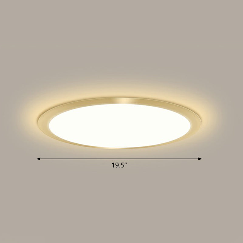 Plafonnier LED plat minimaliste à encastrer pour chambre à coucher - Luminaire en acrylique