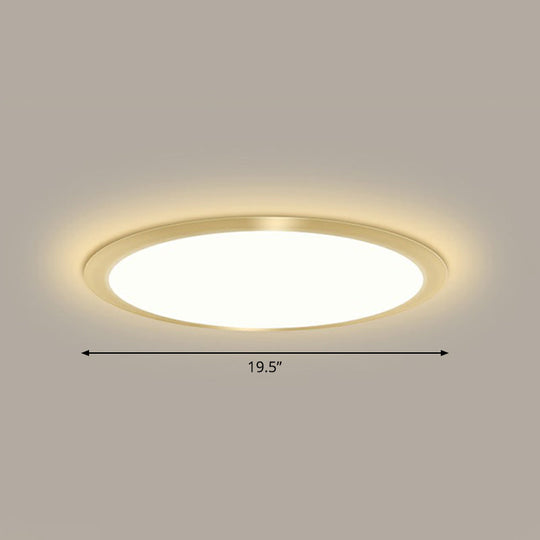 Plafonnier LED plat minimaliste à encastrer pour chambre à coucher - Luminaire en acrylique