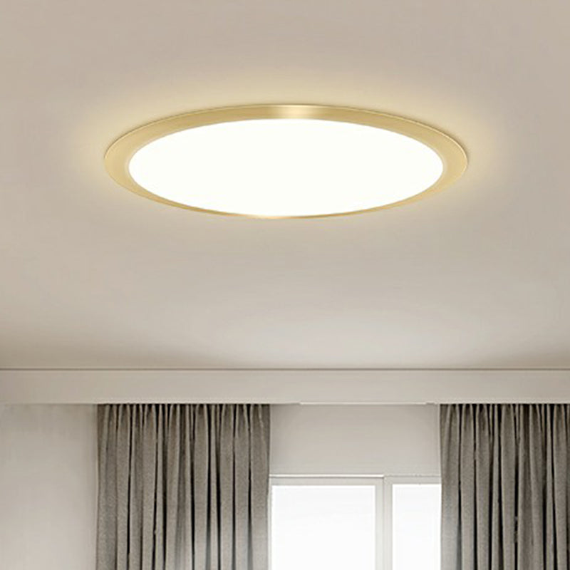 Minimalist Flat LED Flush Mount Ceiling Light for Bedroom - Acrylic Fixture