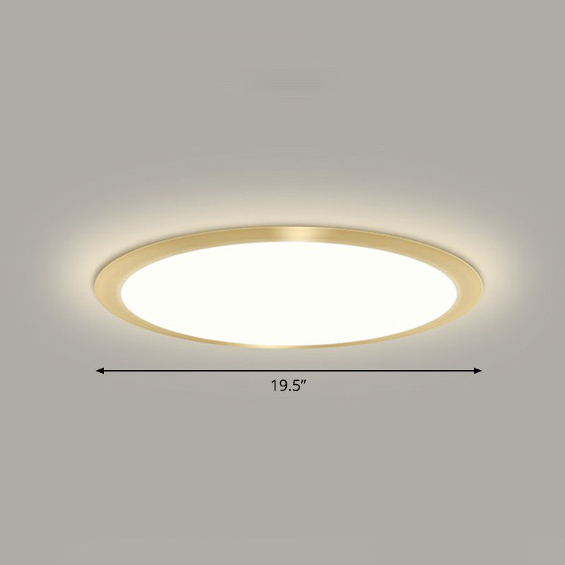 Plafonnier LED plat minimaliste à encastrer pour chambre à coucher - Luminaire en acrylique