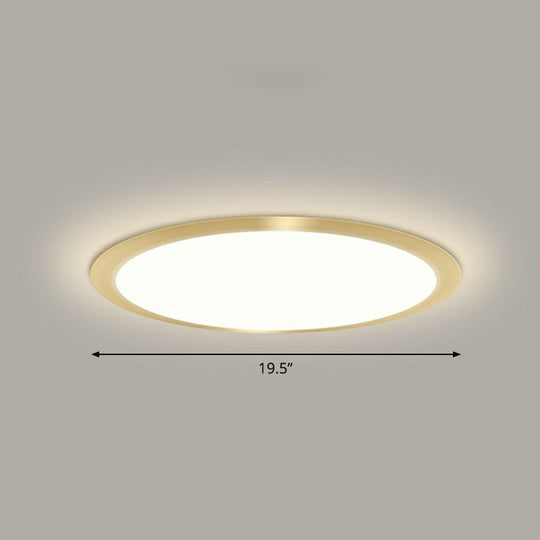 Plafonnier LED plat minimaliste à encastrer pour chambre à coucher - Luminaire en acrylique