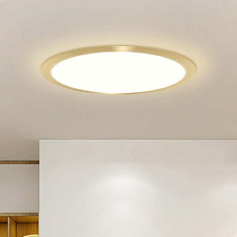 Minimalist Flat LED Flush Mount Ceiling Light for Bedroom - Acrylic Fixture