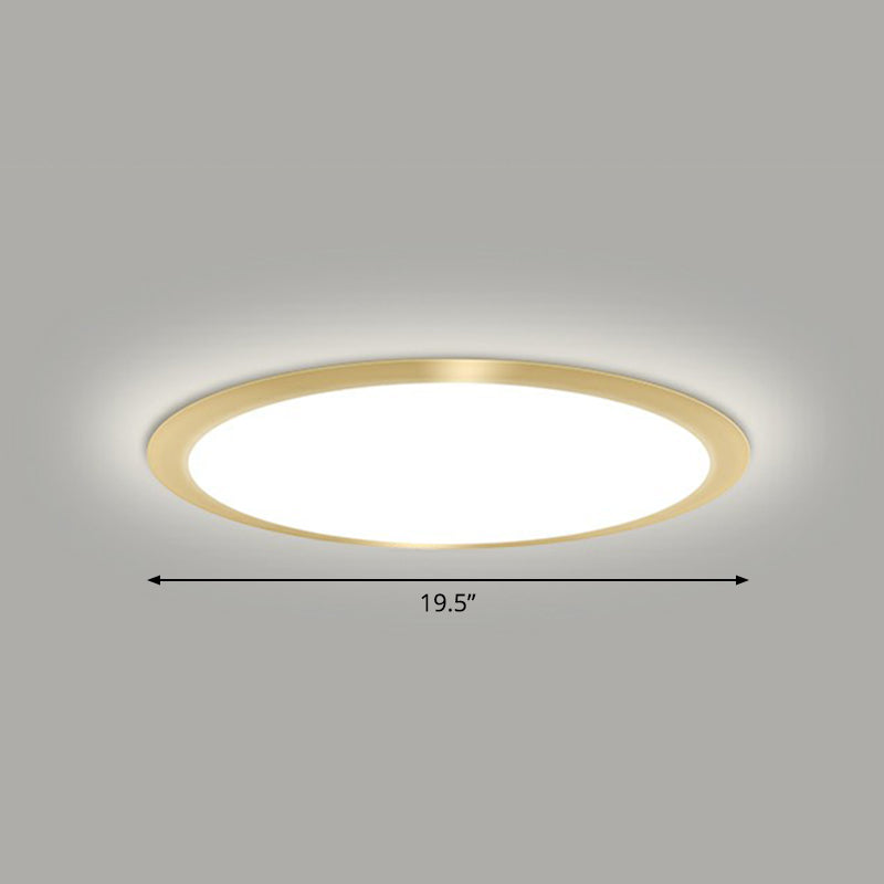 Plafonnier LED plat minimaliste à encastrer pour chambre à coucher - Luminaire en acrylique