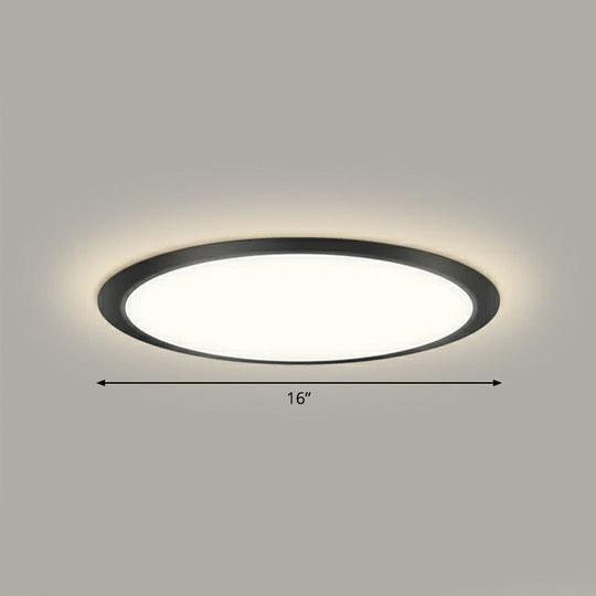 Minimalist Flat LED Flush Mount Ceiling Light for Bedroom - Acrylic Fixture