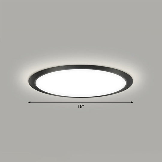 Minimalist Flat LED Flush Mount Ceiling Light for Bedroom - Acrylic Fixture