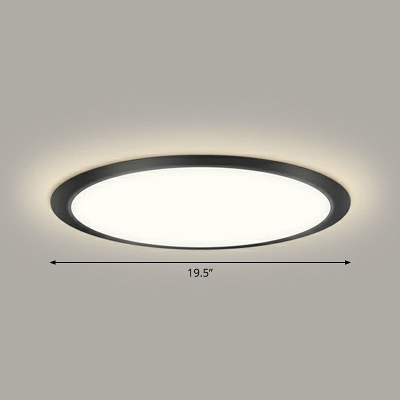 Minimalist Flat LED Flush Mount Ceiling Light for Bedroom - Acrylic Fixture