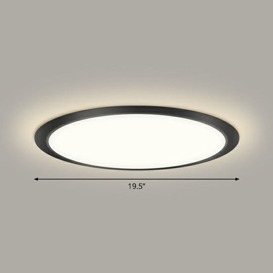 Plafonnier LED plat minimaliste à encastrer pour chambre à coucher - Luminaire en acrylique