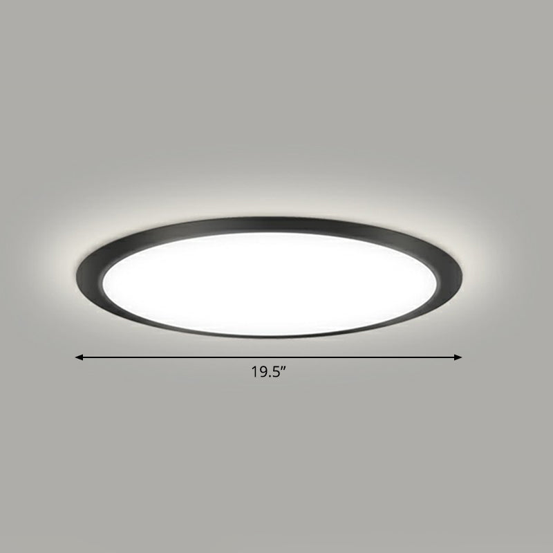 Minimalist Flat LED Flush Mount Ceiling Light for Bedroom - Acrylic Fixture