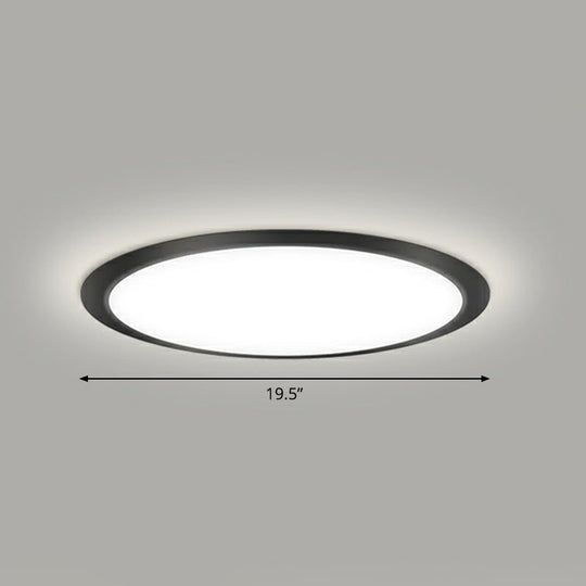 Minimalist Flat LED Flush Mount Ceiling Light for Bedroom - Acrylic Fixture