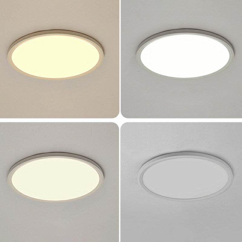 LED Ceiling Mount Fixture - Ultrathin & Simple Acrylic Flushmount Lighting in White