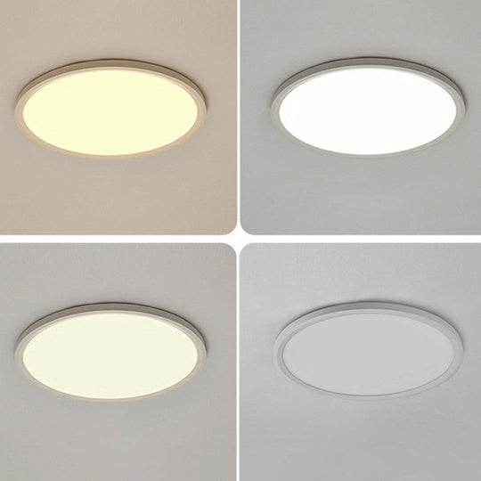 Led Ceiling Mount Fixture - Ultrathin & Simple Acrylic Flushmount Lighting In White