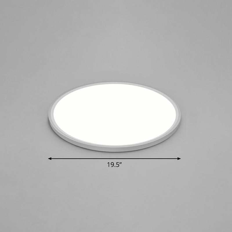 LED Ceiling Mount Fixture - Ultrathin & Simple Acrylic Flushmount Lighting in White