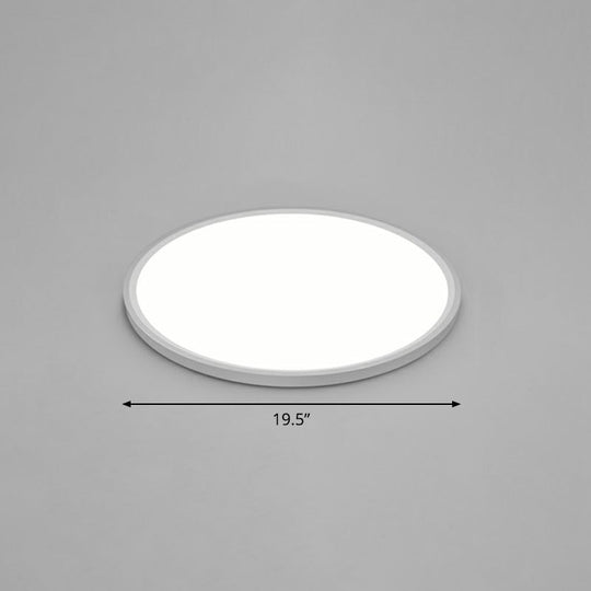 LED Ceiling Mount Fixture - Ultrathin & Simple Acrylic Flushmount Lighting in White