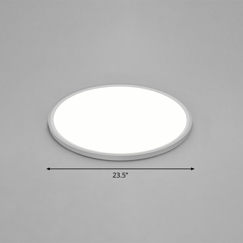 LED Ceiling Mount Fixture - Ultrathin & Simple Acrylic Flushmount Lighting in White