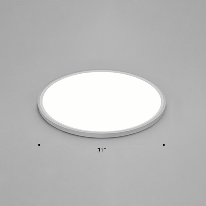 LED Ceiling Mount Fixture - Ultrathin & Simple Acrylic Flushmount Lighting in White