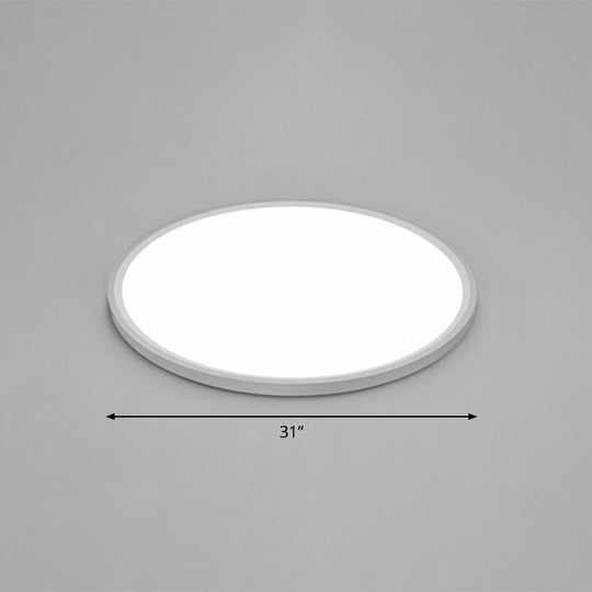 LED Ceiling Mount Fixture - Ultrathin & Simple Acrylic Flushmount Lighting in White