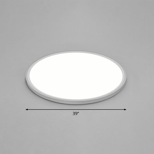 LED Ceiling Mount Fixture - Ultrathin & Simple Acrylic Flushmount Lighting in White