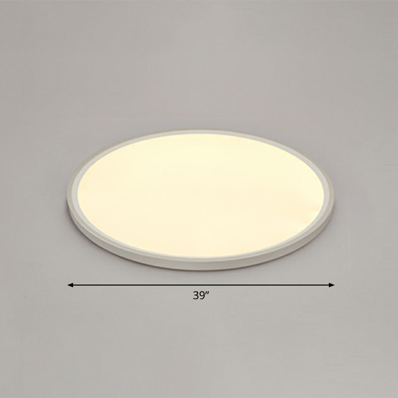 LED Ceiling Mount Fixture - Ultrathin & Simple Acrylic Flushmount Lighting in White