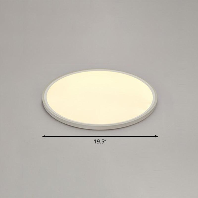 Led Ceiling Mount Fixture - Ultrathin & Simple Acrylic Flushmount Lighting In White / 19.5 Warm