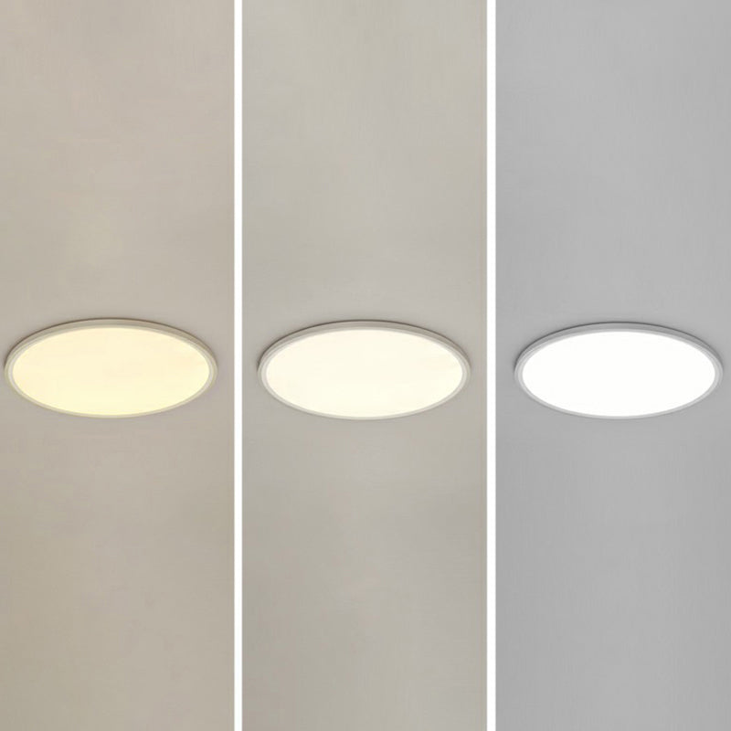 LED Ceiling Mount Fixture - Ultrathin & Simple Acrylic Flushmount Lighting in White