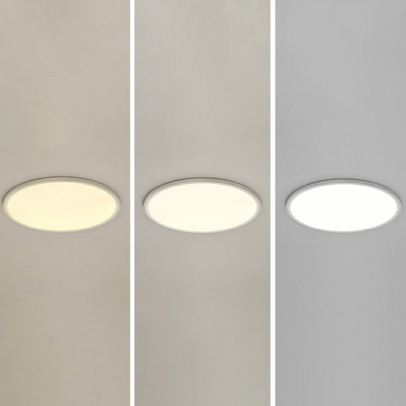 Led Ceiling Mount Fixture - Ultrathin & Simple Acrylic Flushmount Lighting In White / 19.5 Third