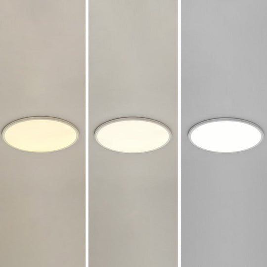 Led Ceiling Mount Fixture - Ultrathin & Simple Acrylic Flushmount Lighting In White / 23.5 Third