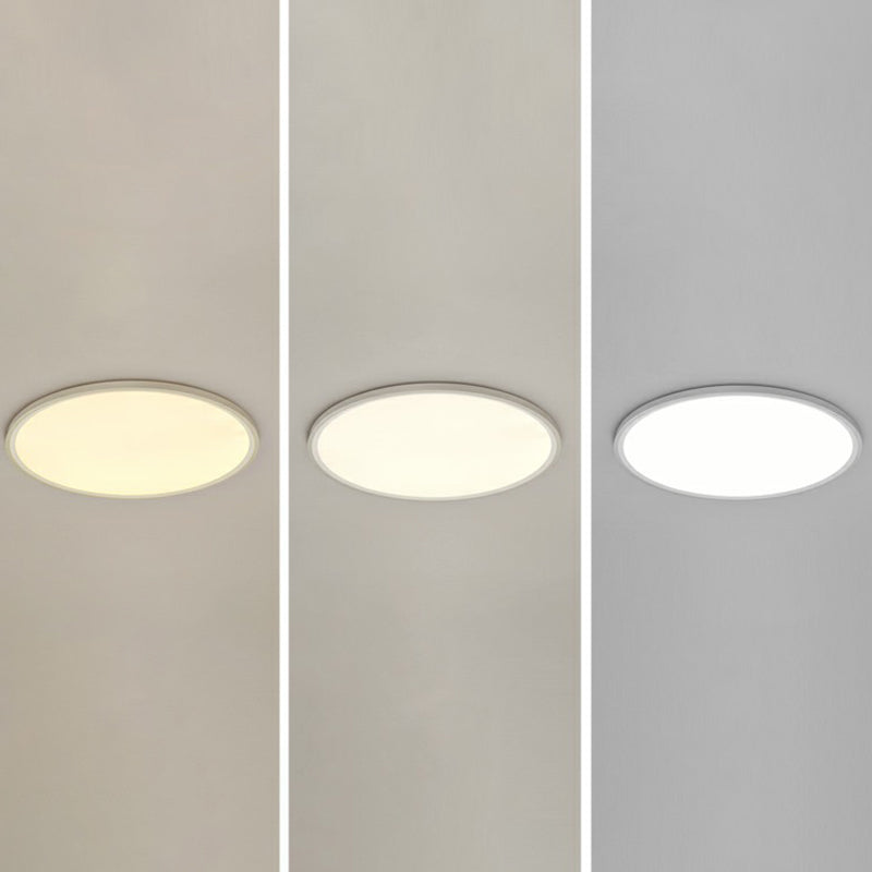 LED Ceiling Mount Fixture - Ultrathin & Simple Acrylic Flushmount Lighting in White