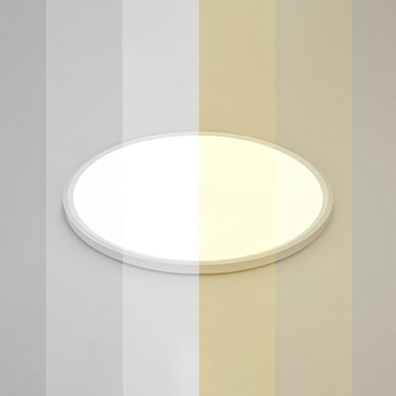 Led Ceiling Mount Fixture - Ultrathin & Simple Acrylic Flushmount Lighting In White / 19.5 Remote