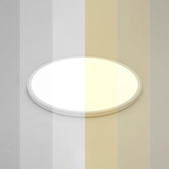 Led Ceiling Mount Fixture - Ultrathin & Simple Acrylic Flushmount Lighting In White / 19.5 Remote