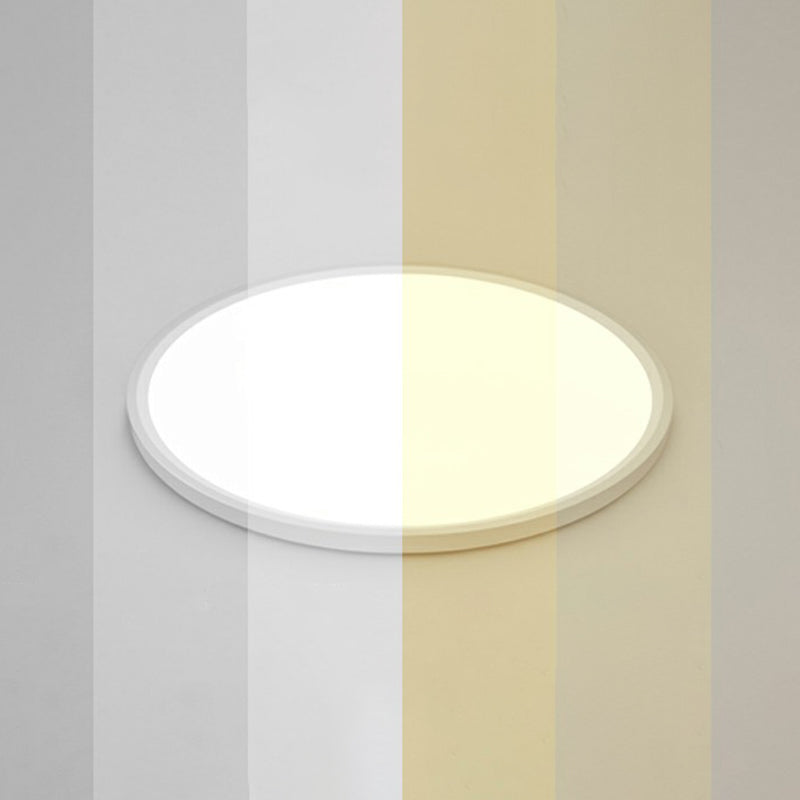 LED Ceiling Mount Fixture - Ultrathin & Simple Acrylic Flushmount Lighting in White