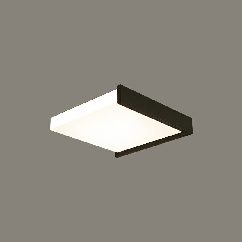 Modern Nordic Led Ceiling Light With Acrylic Square Design In Black And White / 16 Remote Control