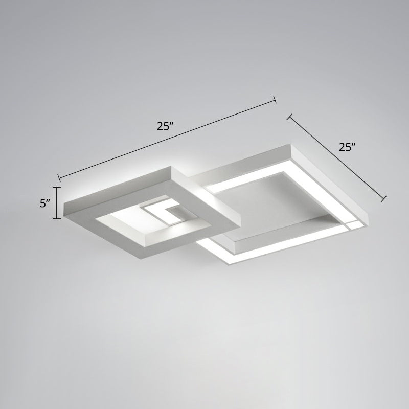 White Nordic LED Ceiling Light Fixture for Modern Living Rooms