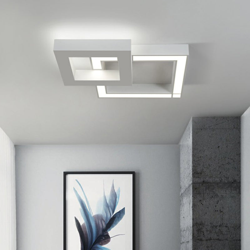 White Nordic LED Ceiling Light Fixture for Modern Living Rooms