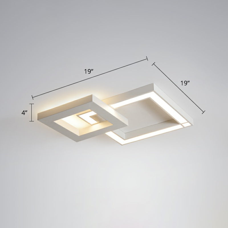 White Nordic LED Ceiling Light Fixture for Modern Living Rooms