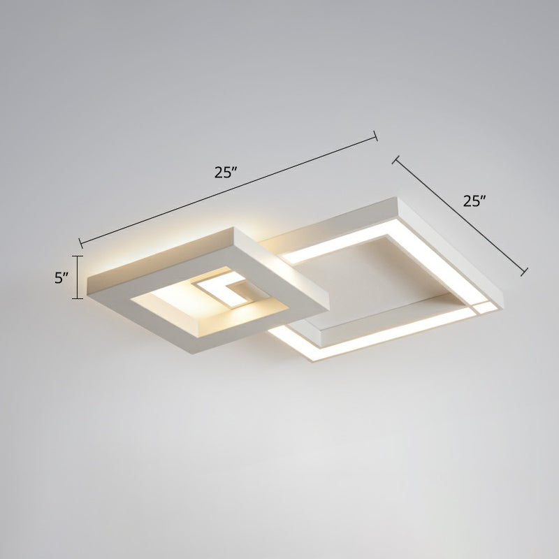 White Nordic LED Ceiling Light Fixture for Modern Living Rooms