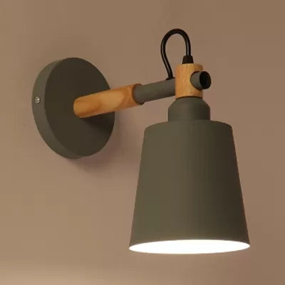 Rotatable Nordic Style Metal Wall Sconce Light For Living Room - One Bucket Green