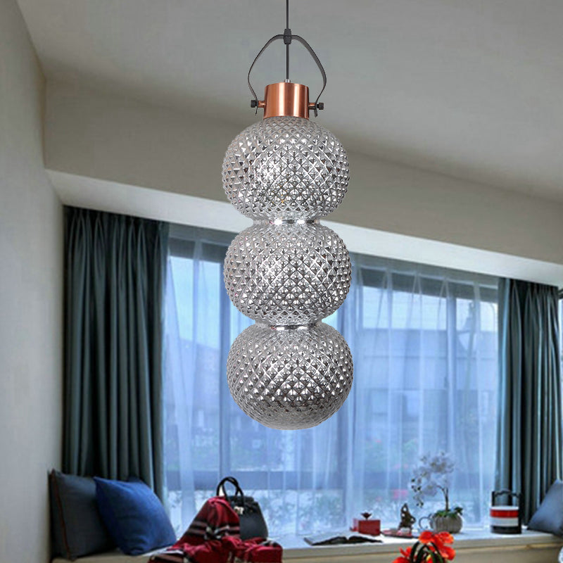 Modern Bubble Hanging Light: White/Chrome/Amber Glass 1 Head Ceiling Suspension Lamp For Hallway