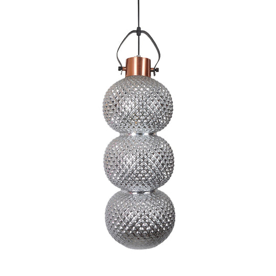 Modern Bubble Hanging Light: White/Chrome/Amber Glass 1 Head Ceiling Suspension Lamp For Hallway