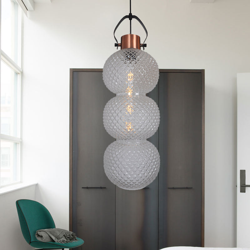 Modern Bubble Hanging Light: White/Chrome/Amber Glass 1 Head Ceiling Suspension Lamp For Hallway