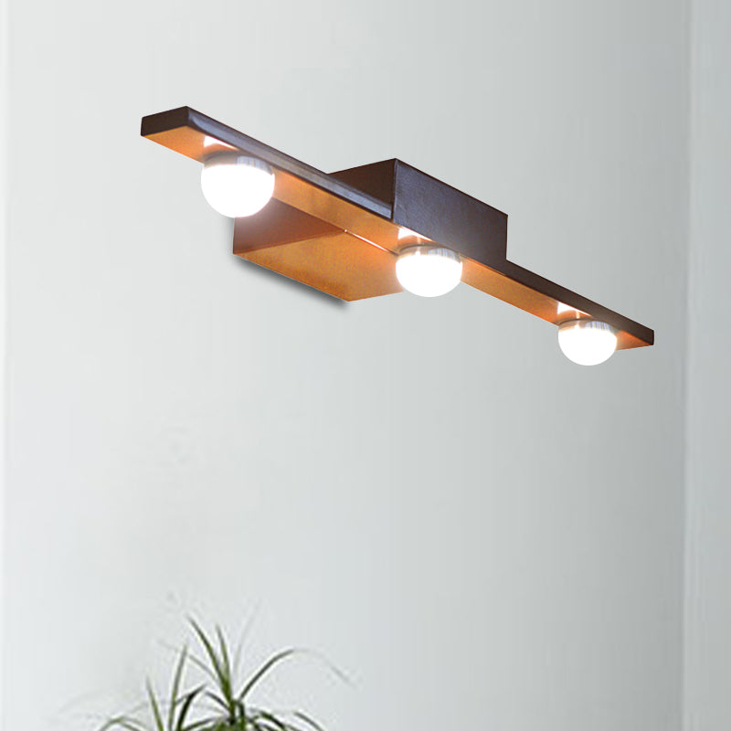 Modern Black/White Linear Vanity Light Fixture - 3 Lights Metal Wall Lighting Warm/White Over Mirror