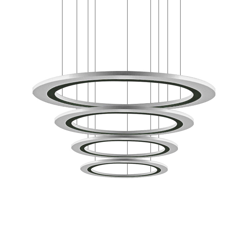 Sleek Acrylic Led Chandelier Pendant Light With Diy Design - Warm/White Ideal For Living Room